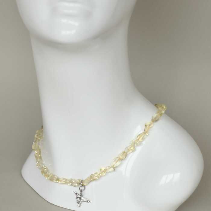 Из цитрина с колибри