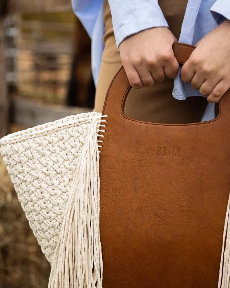 Сумка Ривьера из натуральной кожи в коричневом цвете