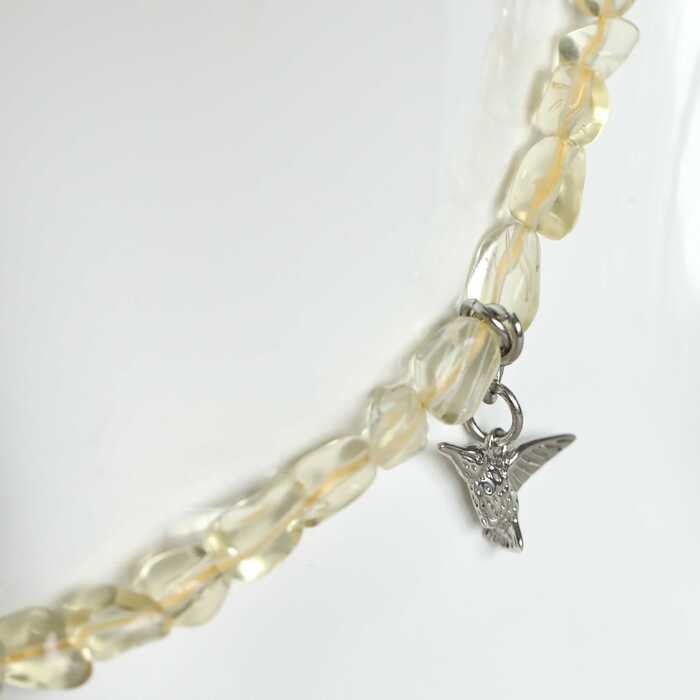 Из цитрина с колибри